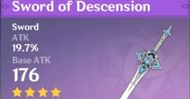 Sword of Descension and its secondary stats